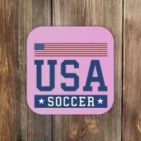 Funny USA Soccer  American Flag Soccer Fan  Coaster thumb 0