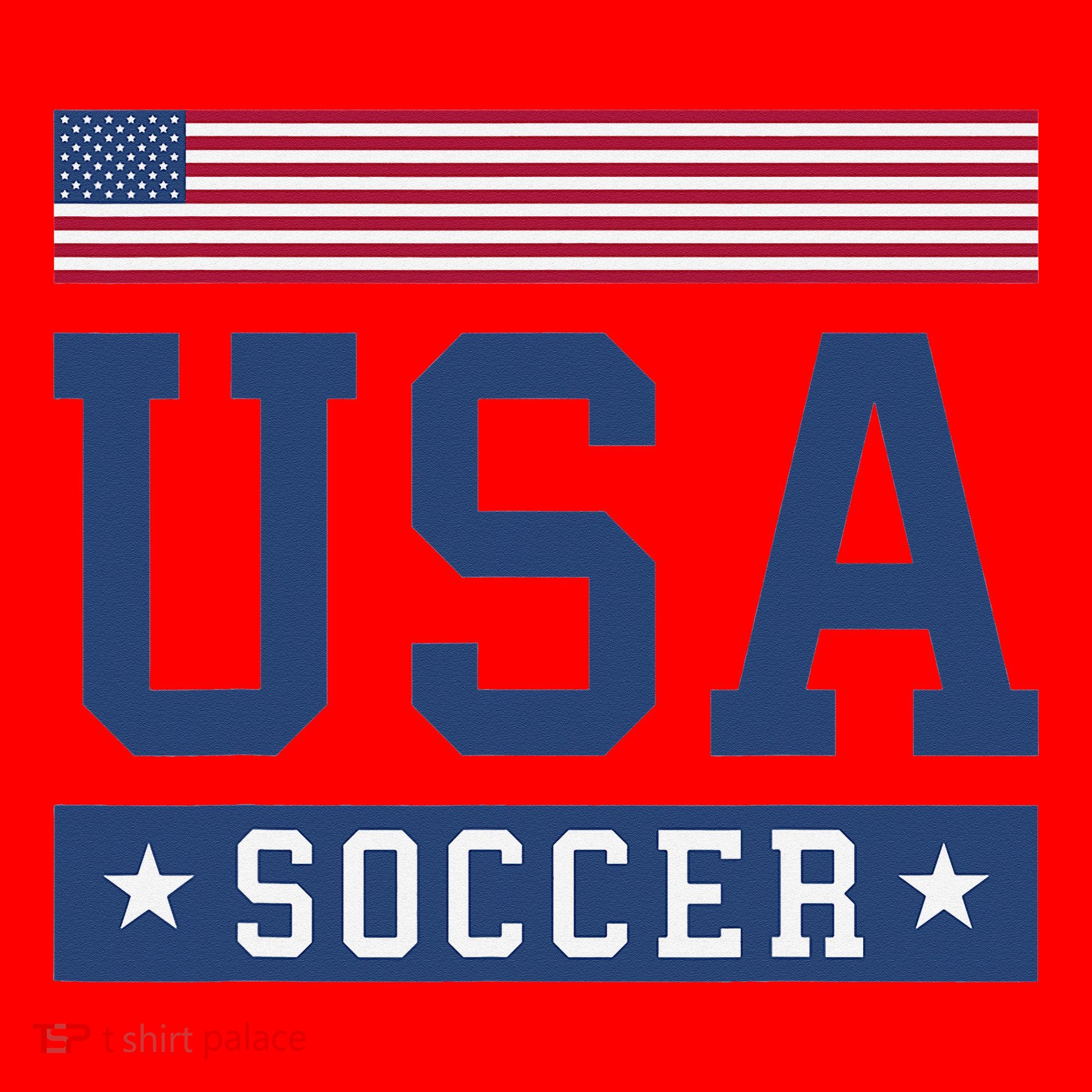 Funny USA Soccer  American Flag Soccer Fan  Santa Hat