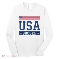 Funny USA Soccer  American Flag Soccer Fan  Long Sleeve Shirt thumb 0