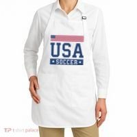 Funny USA Soccer  American Flag Soccer Fan  Apron thumb 2