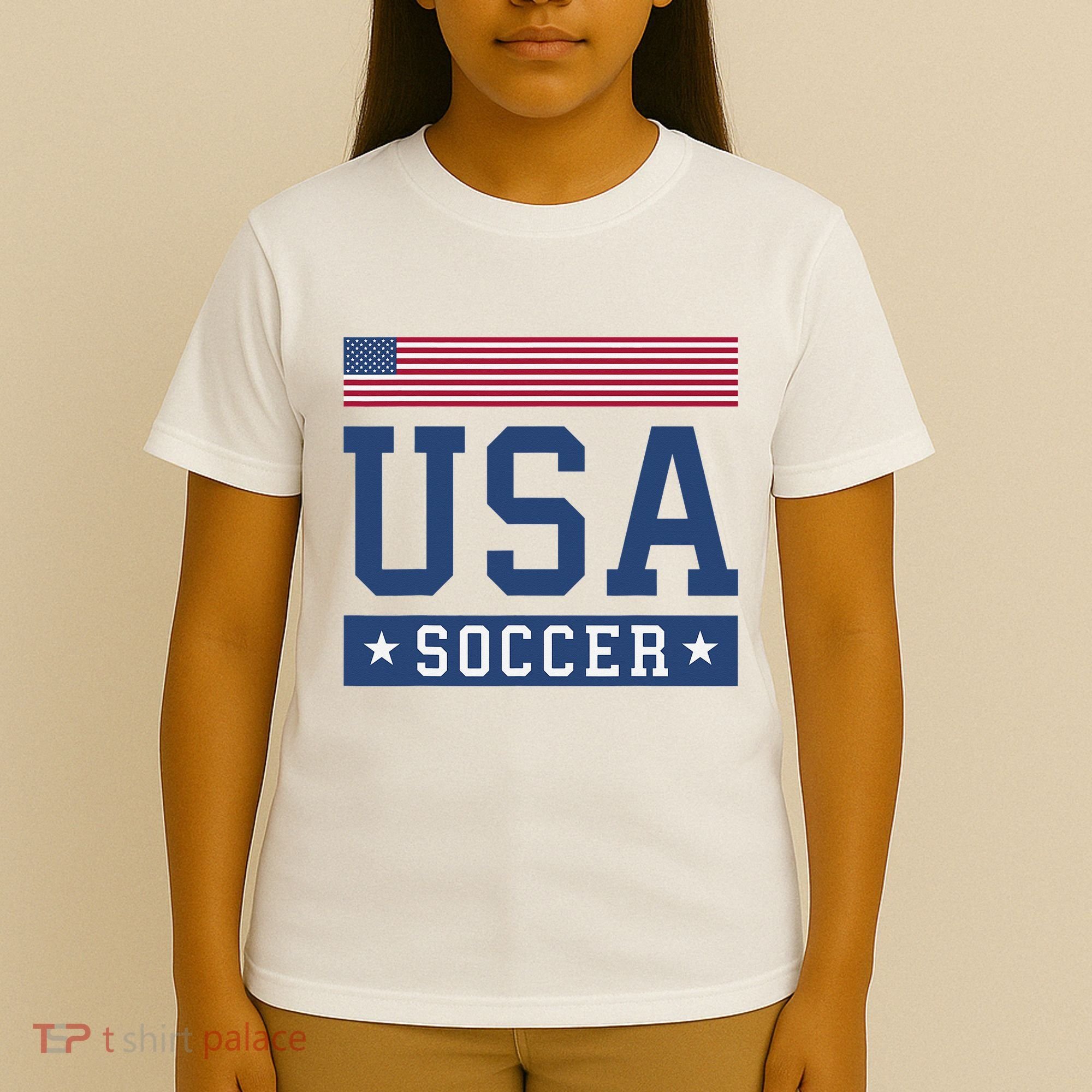 Funny USA Soccer  American Flag Soccer Fan  T-Shirt