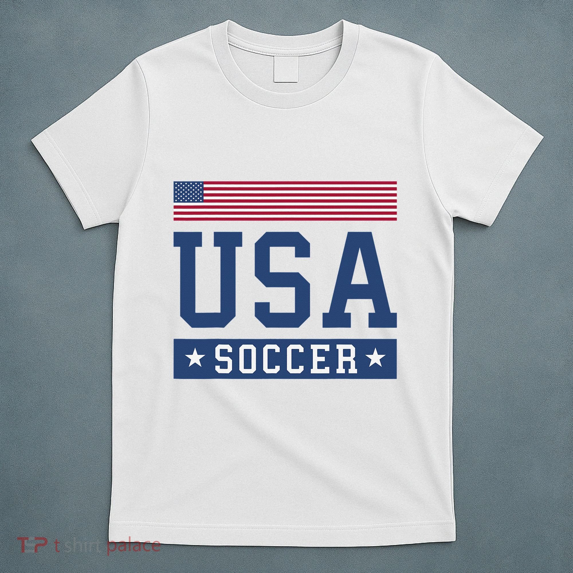 Funny USA Soccer  American Flag Soccer Fan  T-Shirt