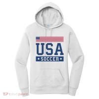 Funny USA Soccer  American Flag Soccer Fan  Women's Hoodie thumb 0