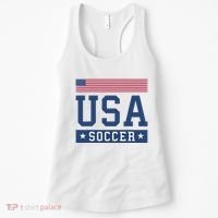 Funny USA Soccer  American Flag Soccer Fan  Women's Tank Top thumb 0