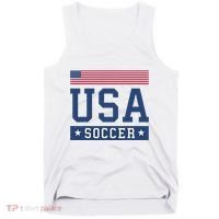 Funny USA Soccer  American Flag Soccer Fan  Tank Top thumb 0