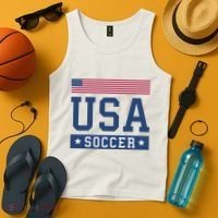 Funny USA Soccer  American Flag Soccer Fan  Tank Top thumb 4