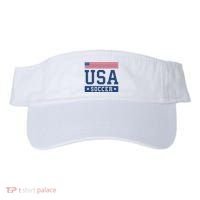 Funny USA Soccer  American Flag Soccer Fan  Visor thumb 0