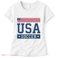 Funny USA Soccer  American Flag Soccer Fan  Women's T-Shirt thumb 0