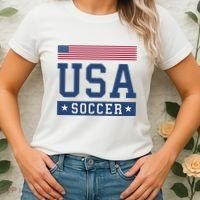 Funny USA Soccer  American Flag Soccer Fan  Women's T-Shirt thumb 2
