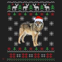 Funny Ugly Sweater Xmas Animals Christmas Wolf Lover Gift Women's Sweatshirt thumb 2