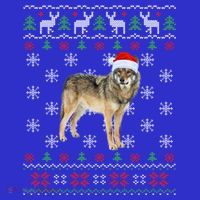 Funny Ugly Sweater Xmas Animals Christmas Wolf Lover Gift Women's Tank Top thumb 5