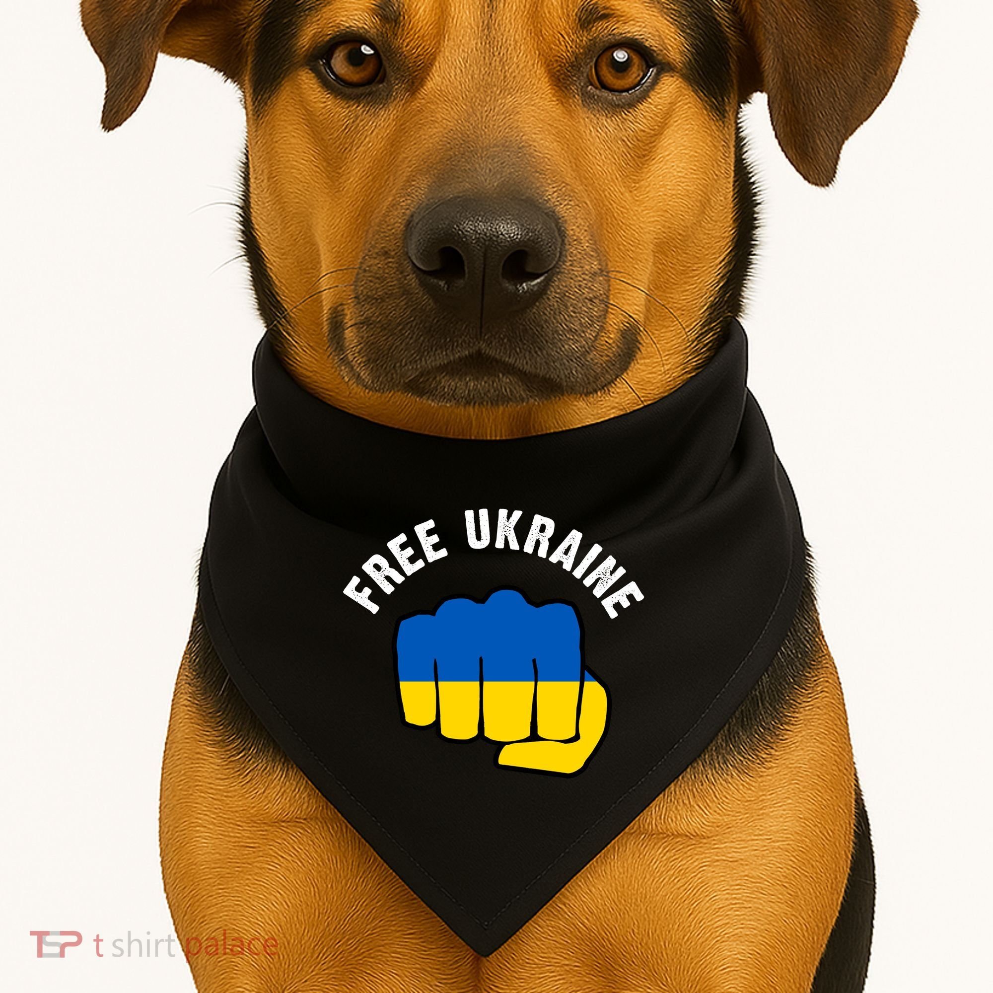 Free Ukraine Strong USA-Made Doggie Bandana