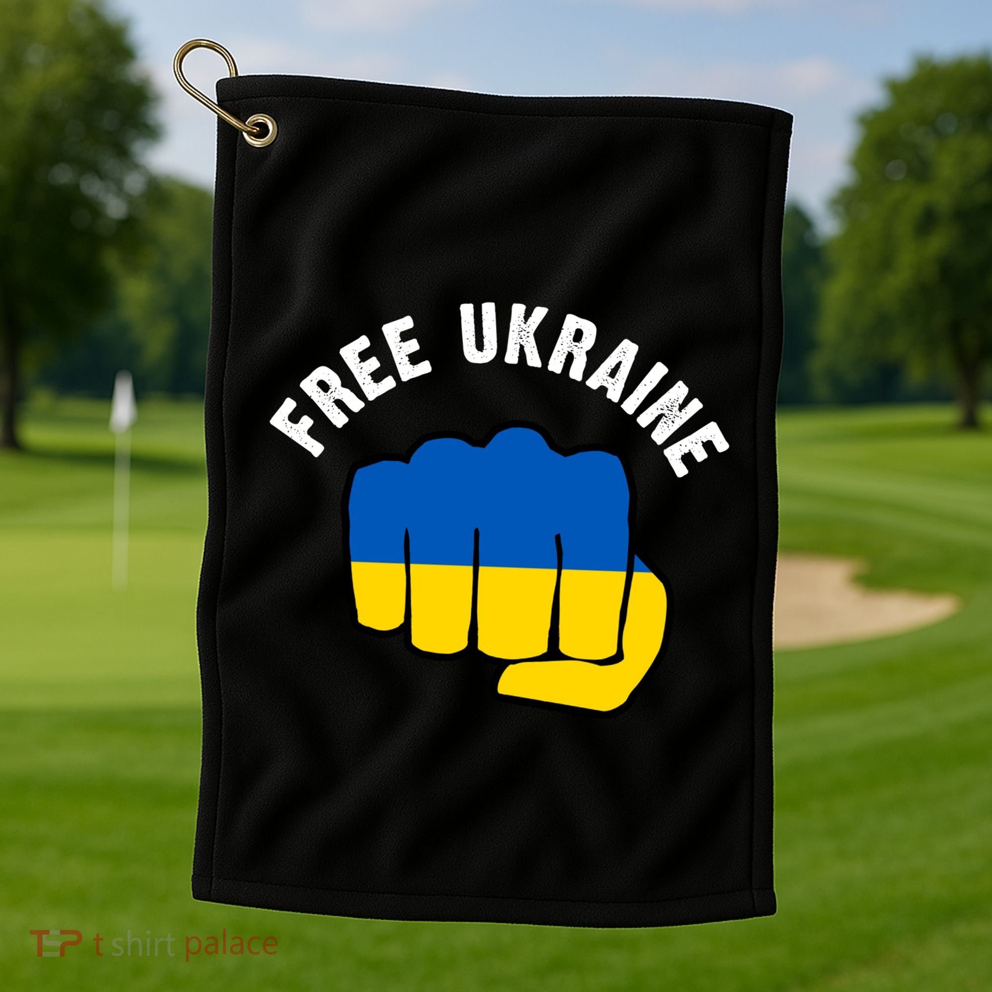 Free Ukraine Strong Golf Towel