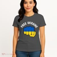 Free Ukraine Strong Women's T-Shirt thumb 4