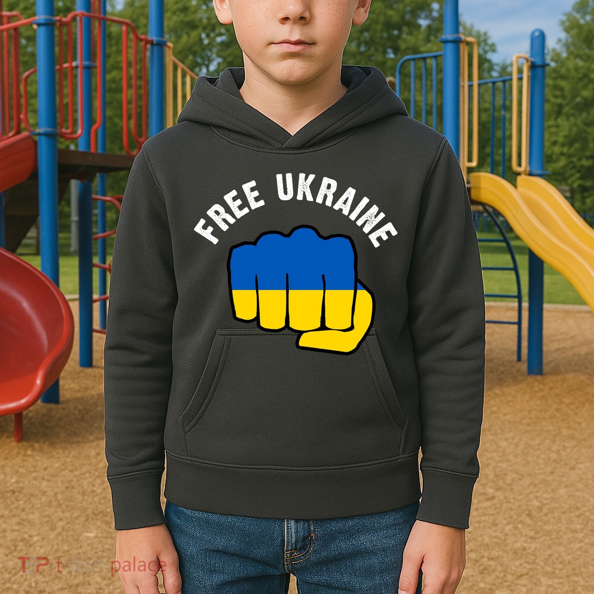 Free Ukraine Strong Kids Hoodie