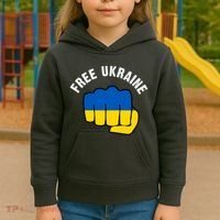 Free Ukraine Strong Kids Hoodie thumb 3