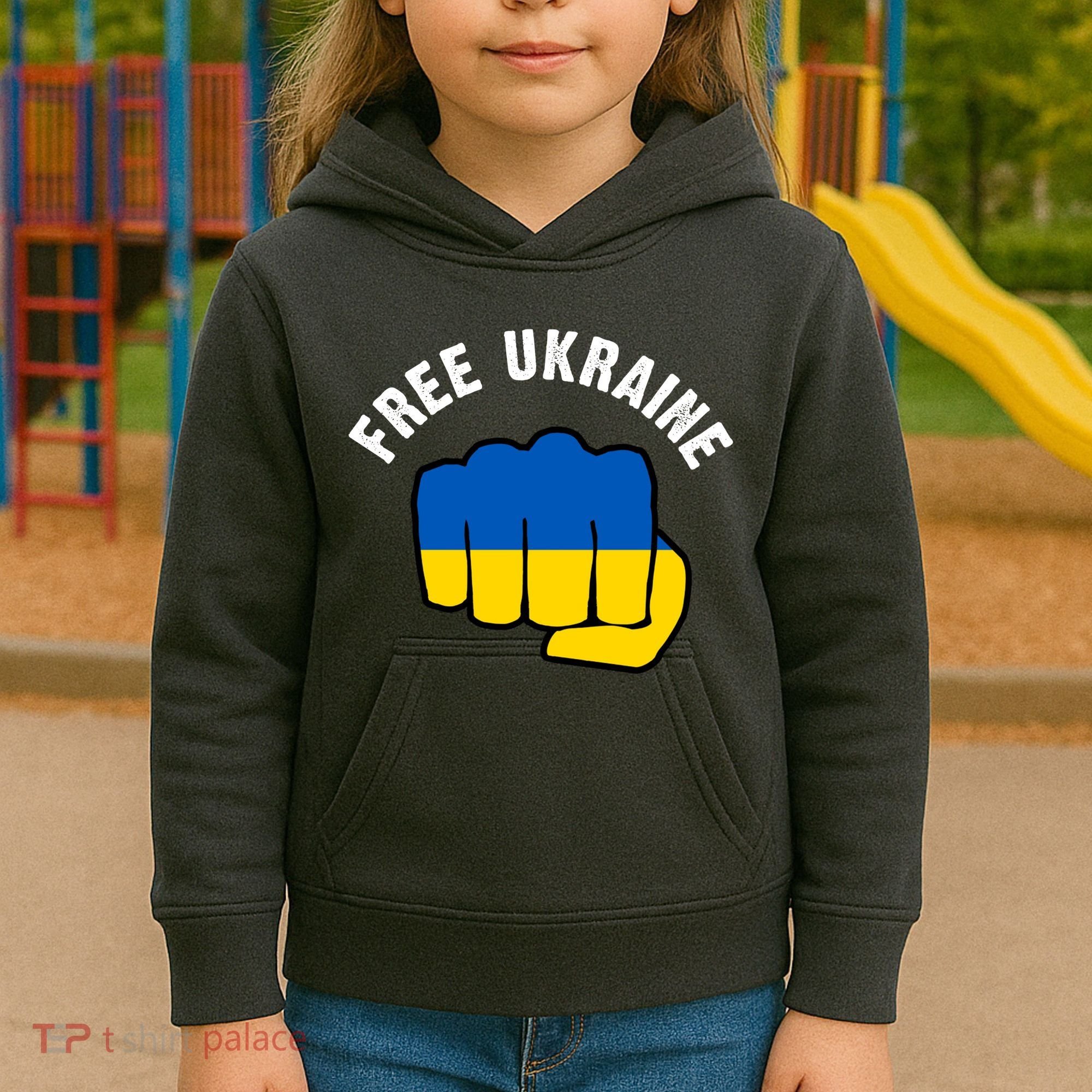 Free Ukraine Strong Kids Hoodie