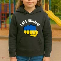 Free Ukraine Strong Kids Hoodie thumb 3