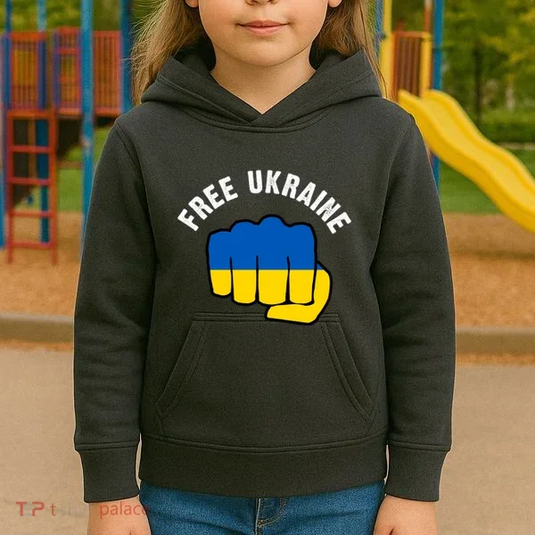 Free Ukraine Strong Kids Hoodie