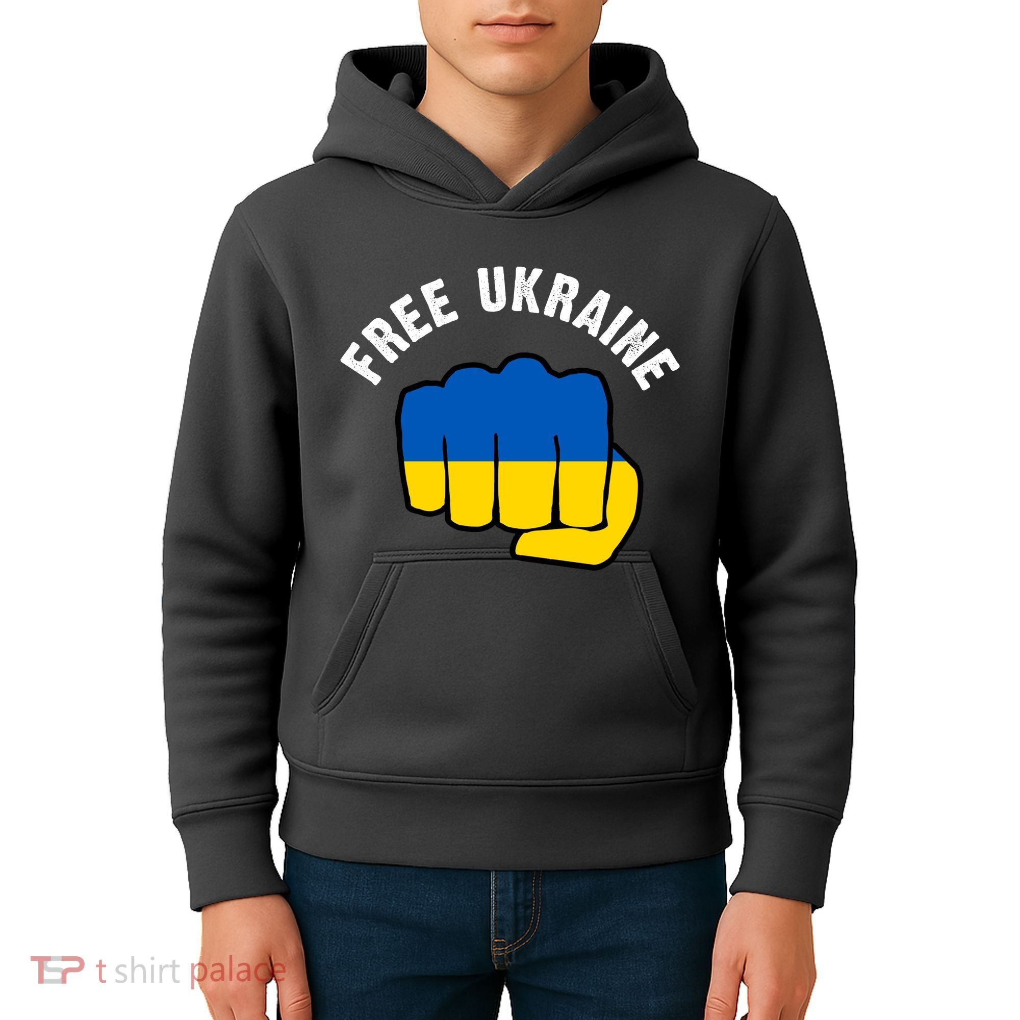 Free Ukraine Strong Kids Hoodie