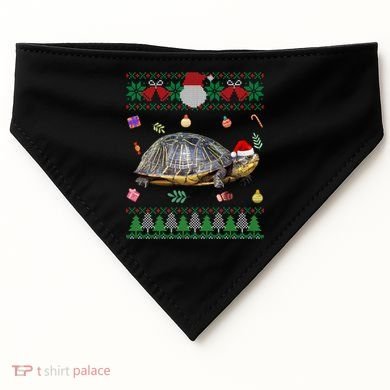 Funny Ugly Sweater Christmas Animals Santa Turtle Lover Gift USA-Made Doggie Bandana