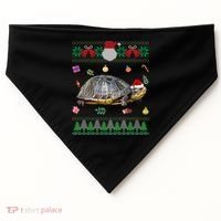 Funny Ugly Sweater Christmas Animals Santa Turtle Lover Gift USA-Made Doggie Bandana thumb 0
