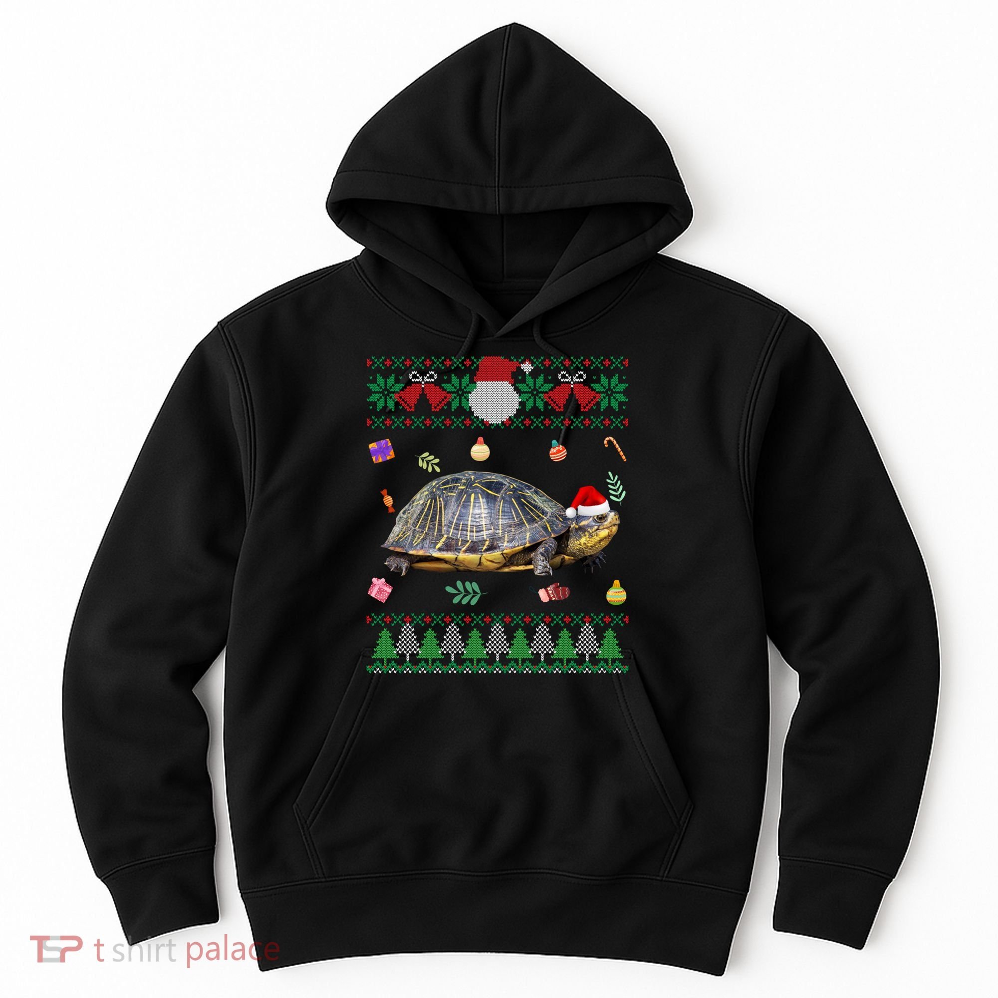 Funny Ugly Sweater Christmas Animals Santa Turtle Lover Gift Hoodie