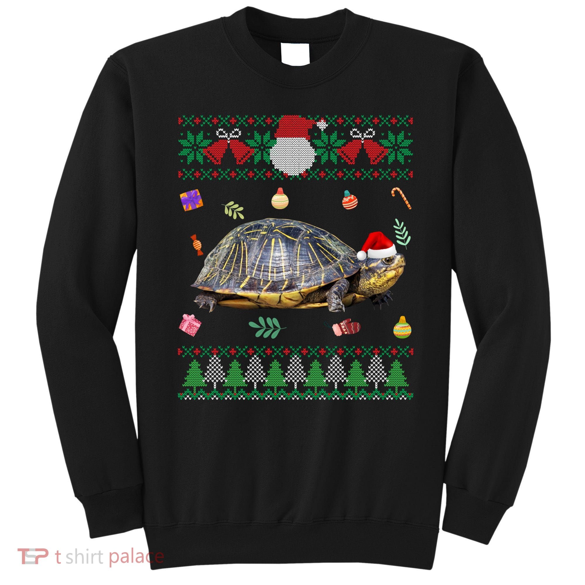 Funny Ugly Sweater Christmas Animals Santa Turtle Lover Gift Sweatshirt