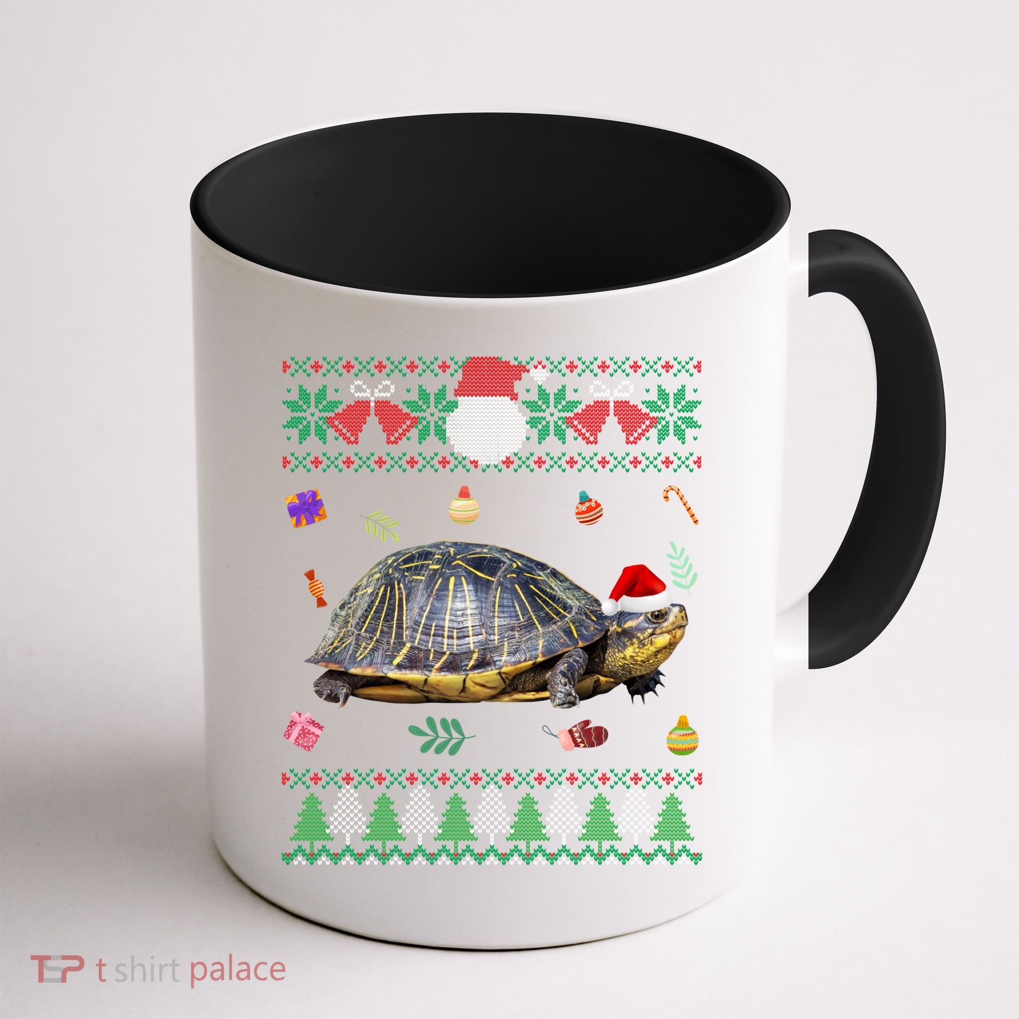 Funny Ugly Sweater Christmas Animals Santa Turtle Lover Gift Coffee Mug