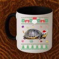 Funny Ugly Sweater Christmas Animals Santa Turtle Lover Gift Coffee Mug thumb 2