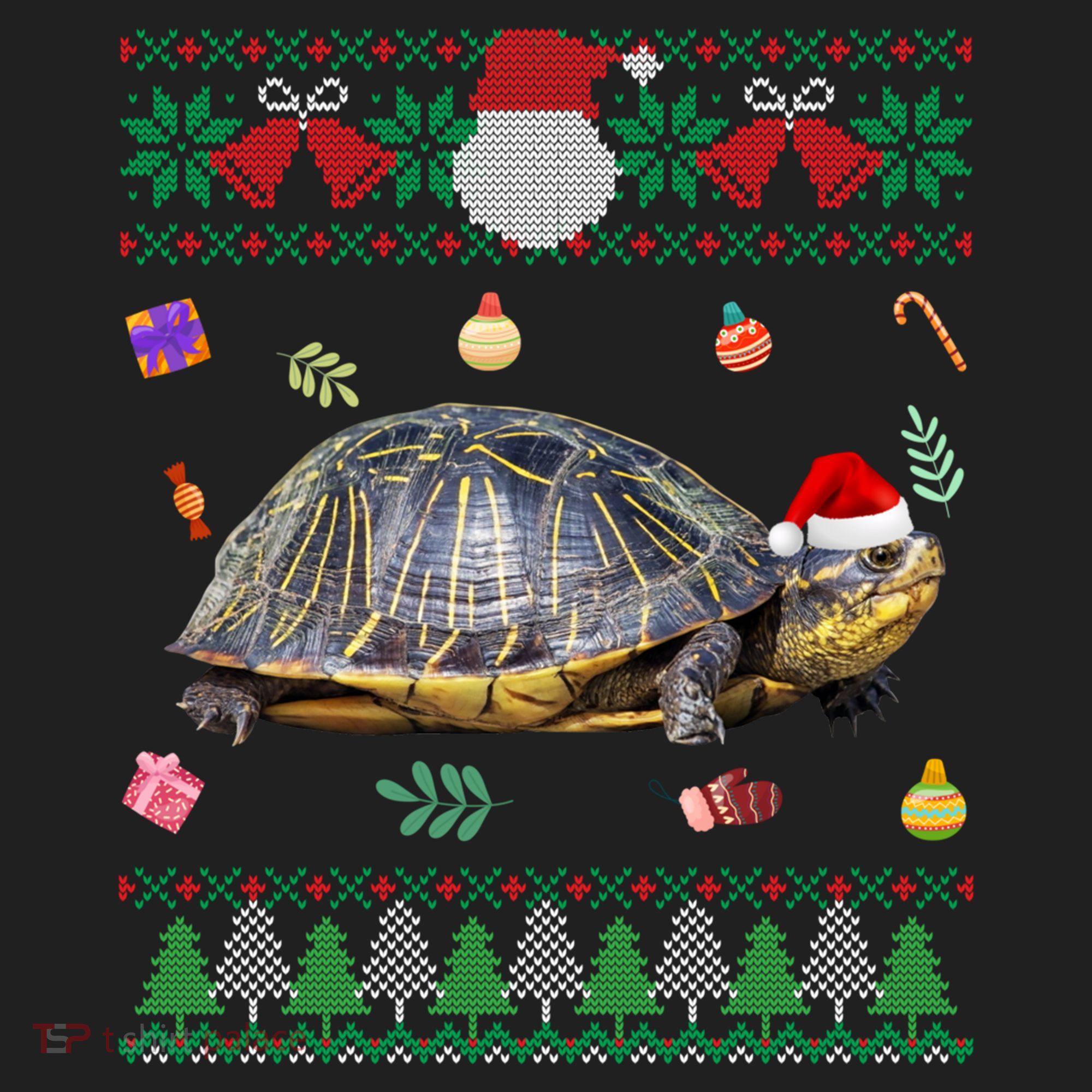 Funny Ugly Sweater Christmas Animals Santa Turtle Lover Gift Beanie
