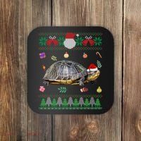 Funny Ugly Sweater Christmas Animals Santa Turtle Lover Gift Coaster thumb 0