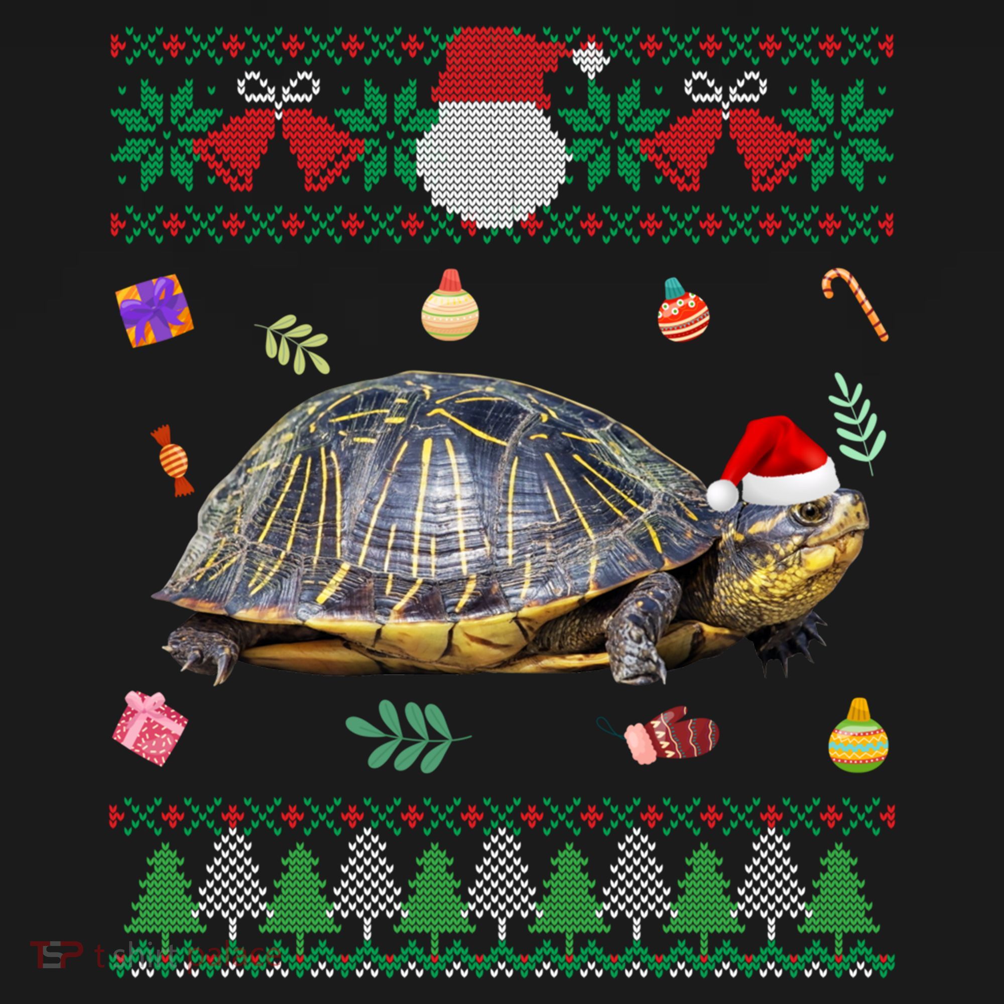 Funny Ugly Sweater Christmas Animals Santa Turtle Lover Gift Coaster