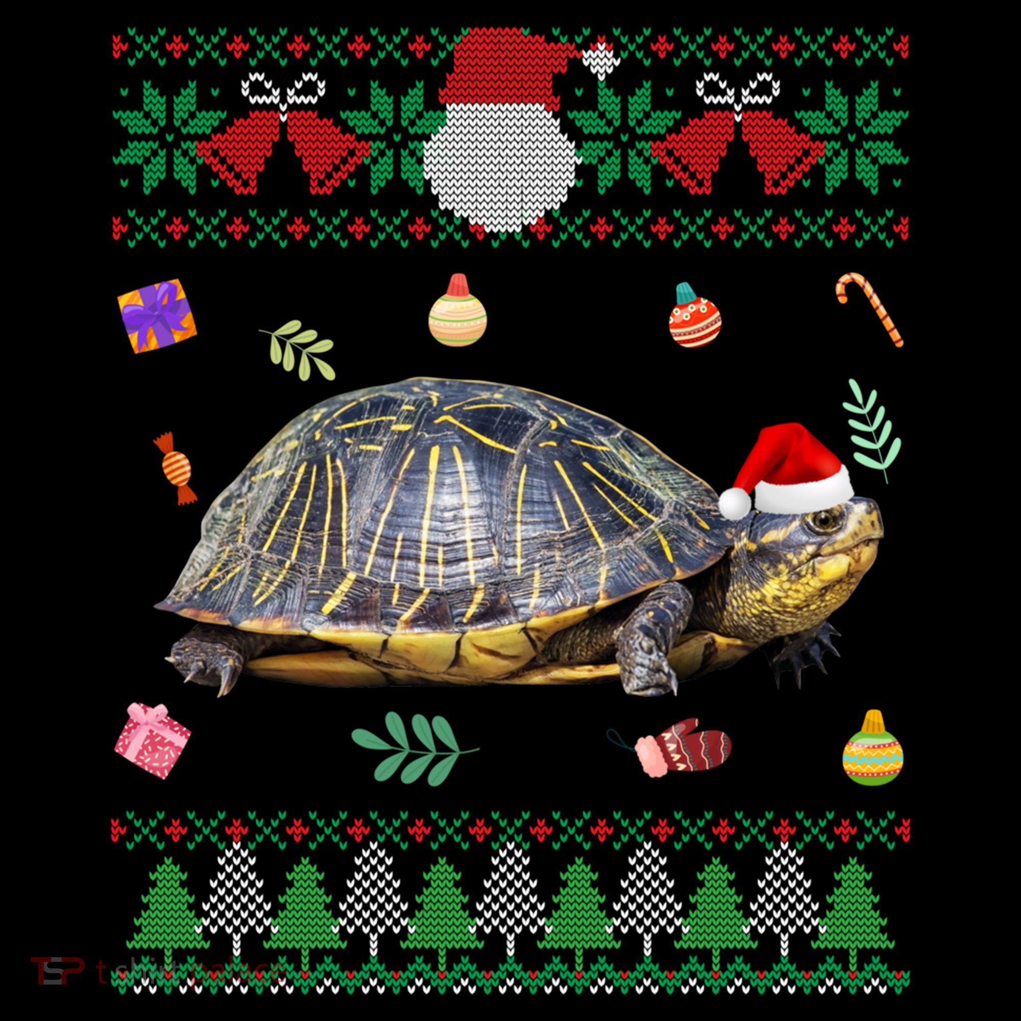 Funny Ugly Sweater Christmas Animals Santa Turtle Lover Gift Women's Hoodie