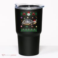 Funny Ugly Sweater Christmas Animals Santa Turtle Lover Gift Tumbler thumb 0
