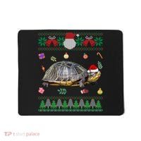 Funny Ugly Sweater Christmas Animals Santa Turtle Lover Gift Mousepad thumb 0