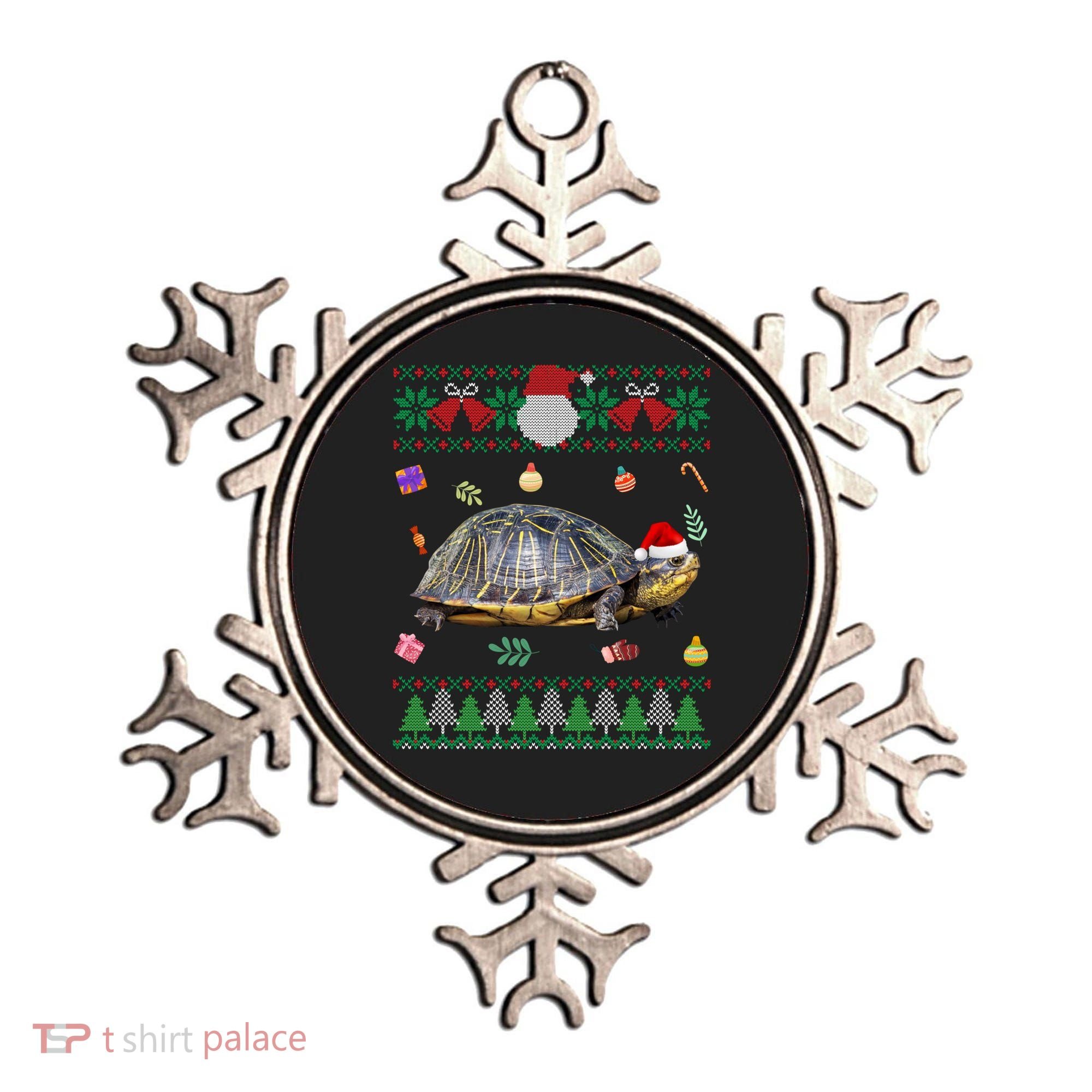 Funny Ugly Sweater Christmas Animals Santa Turtle Lover Gift Ornament