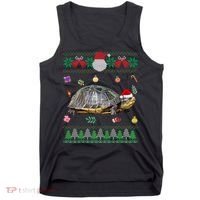 Funny Ugly Sweater Christmas Animals Santa Turtle Lover Gift Tank Top thumb 0