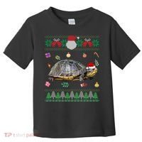 Funny Ugly Sweater Christmas Animals Santa Turtle Lover Gift Toddler T-Shirt thumb 0