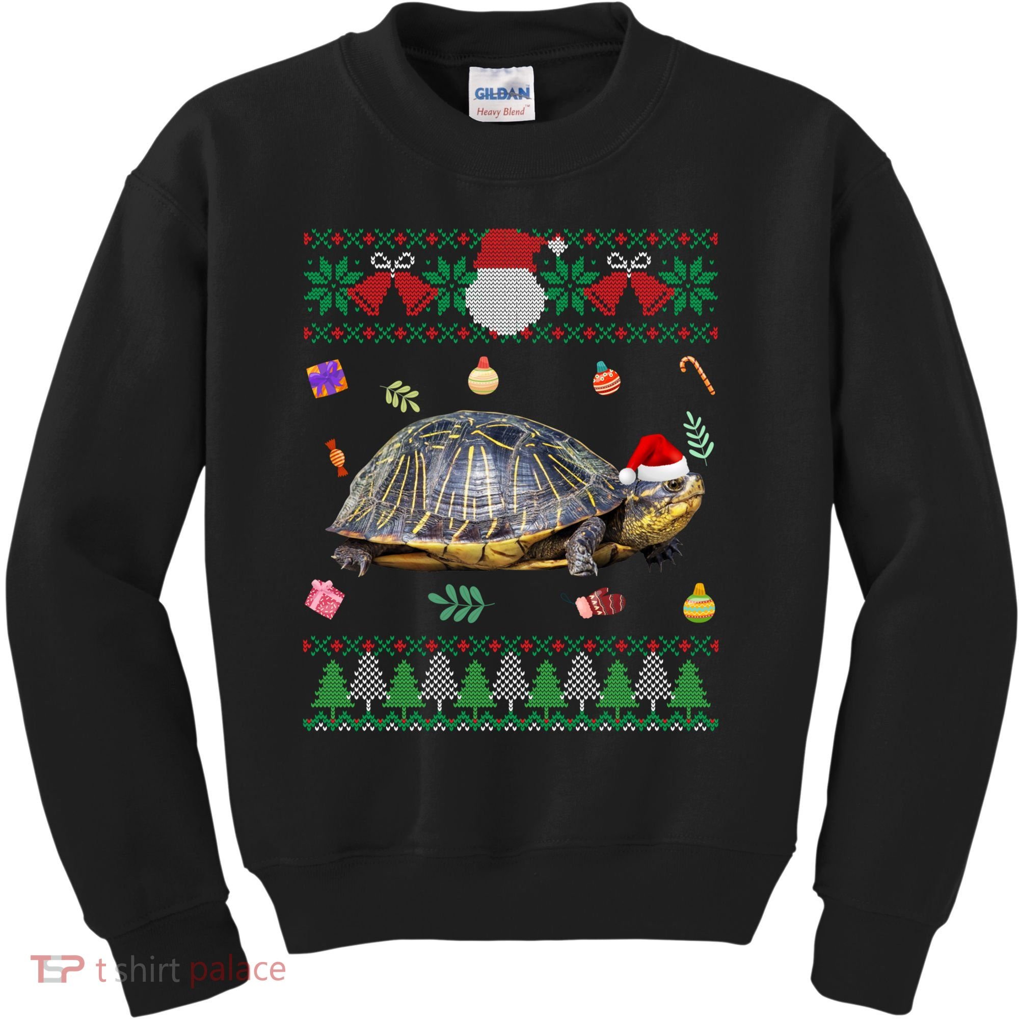 Funny Ugly Sweater Christmas Animals Santa Turtle Lover Gift Kids Sweatshirt