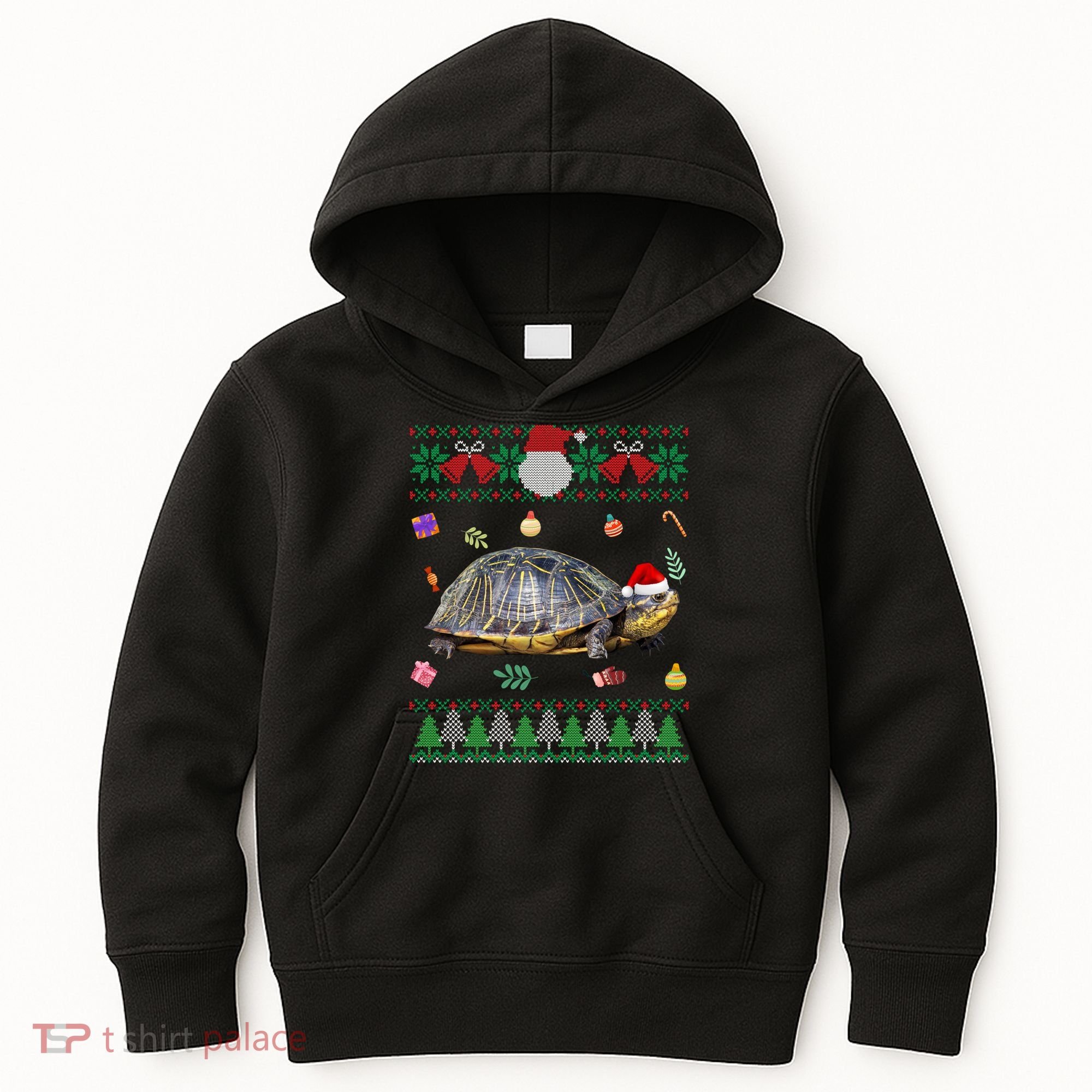 Funny Ugly Sweater Christmas Animals Santa Turtle Lover Gift Kids Hoodie