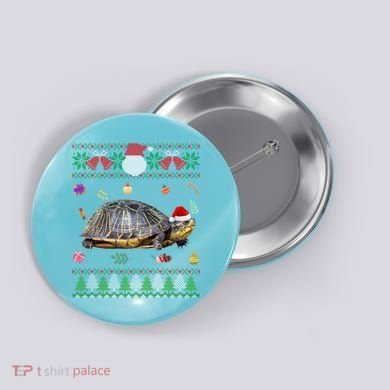 Funny Ugly Sweater Christmas Animals Santa Turtle Lover Gift Button
