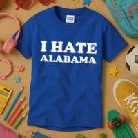 Funny US State Souvenir I Hate Alabama Kids T-Shirt thumb 3