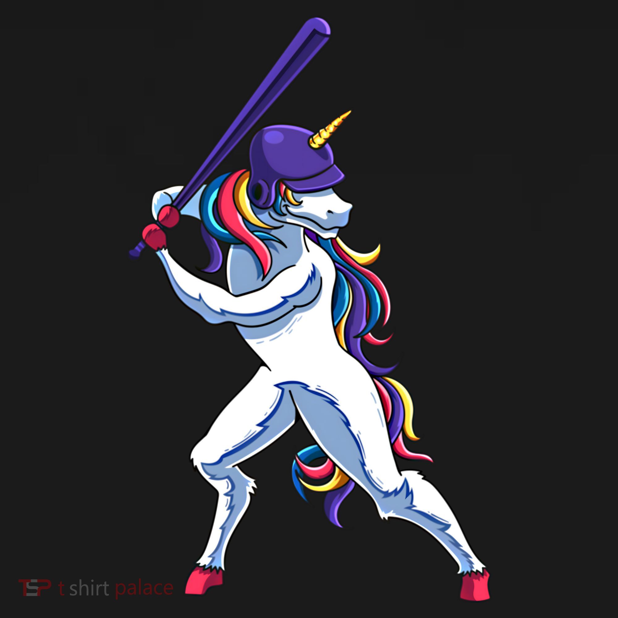Funny Unicorn Sports Softball Magical Bat And Ball Player Meaningful Gift Women's Hoodie