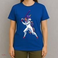 Funny Unicorn Sports Softball Magical Bat And Ball Player Meaningful Gift T-Shirt thumb 4