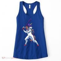 Funny Unicorn Sports Softball Magical Bat And Ball Player Meaningful Gift Women's Tank Top thumb 0