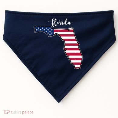 Florida United States Map USA-Made Doggie Bandana