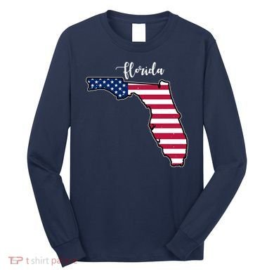 Florida United States Map Long Sleeve Shirt