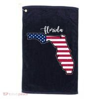 Florida United States Map Golf Towel thumb 0