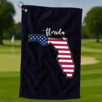 Florida United States Map Golf Towel thumb 1